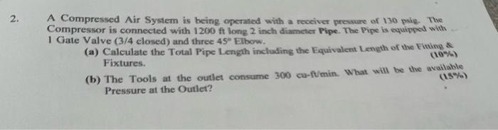 I need help solving this problem A Compressed Air
