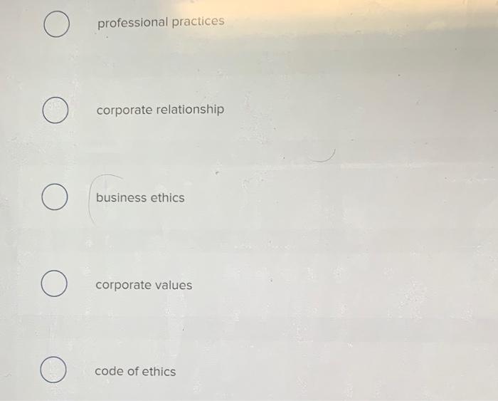What is the term for the stated and lived values
