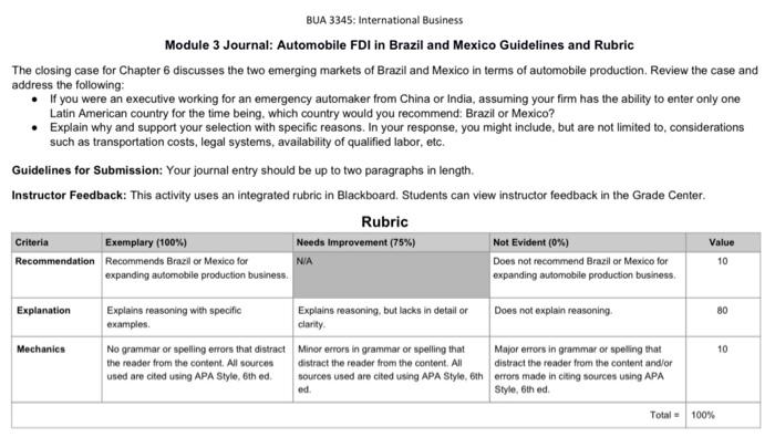 The closing case for Chapter 6 discusses the two