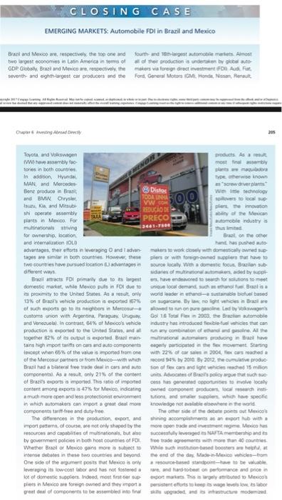 The closing case for Chapter 6 discusses the two