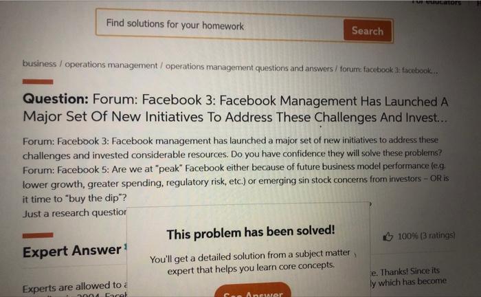 business / operations management/ operations