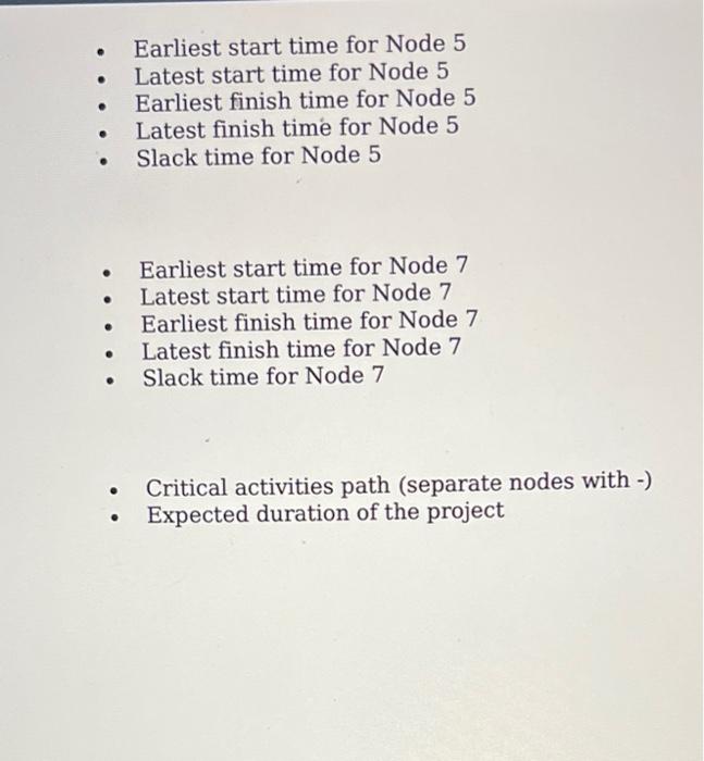 please answer all parts to question 3. just list