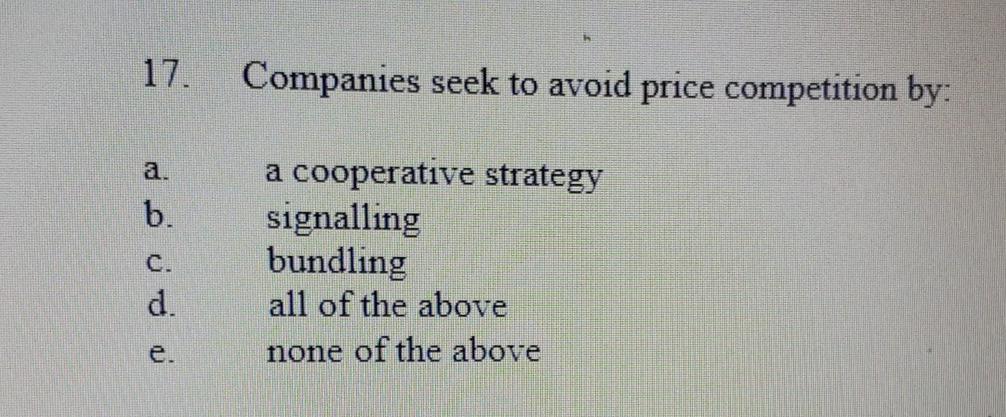 subject marketing concept question 16 question 17
