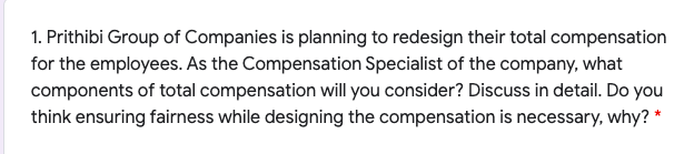 1. Prithibi Group of Companies is planning to