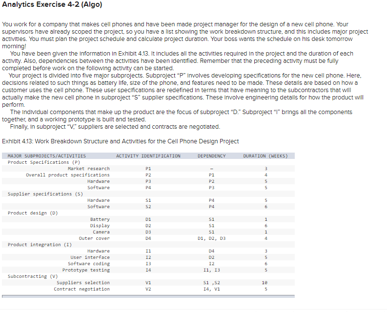 You work for a company that makes cell phones and