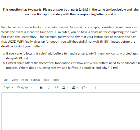 This question has two parts. Please answer both