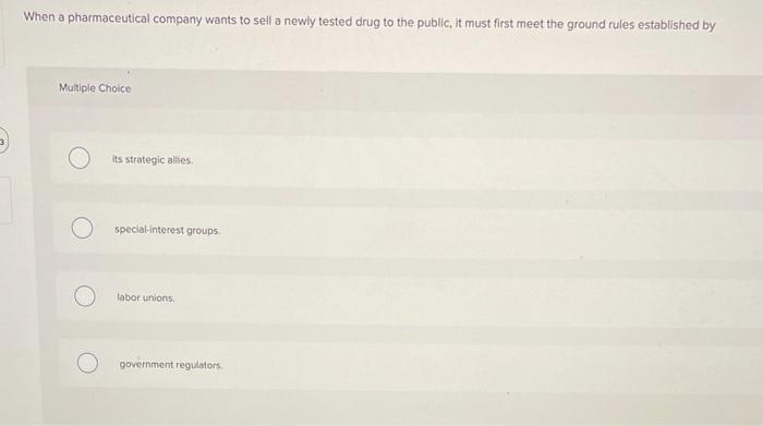 When a pharmaceutical company wants to sell a