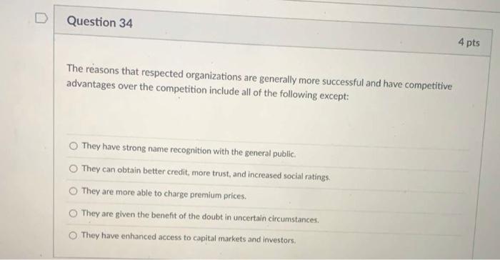 Question 29 4 pts The five core rights to which