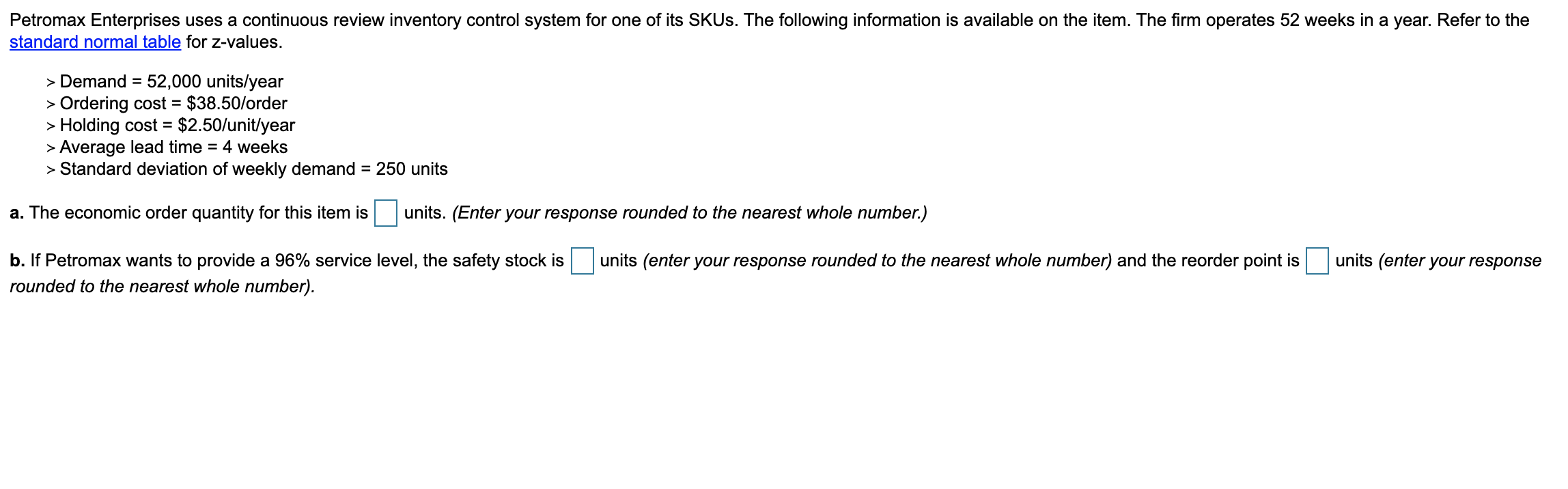 Petromax Enterprises uses a continuous review