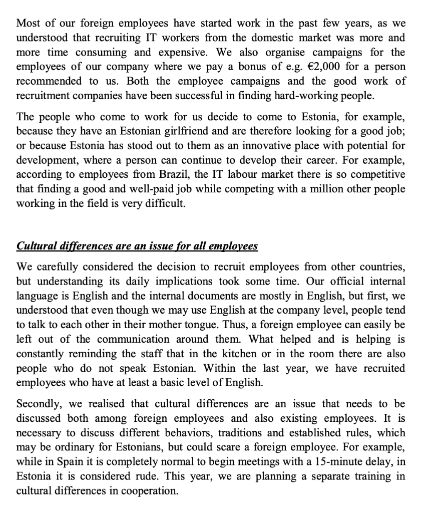 Operations Management Case Study Read the case