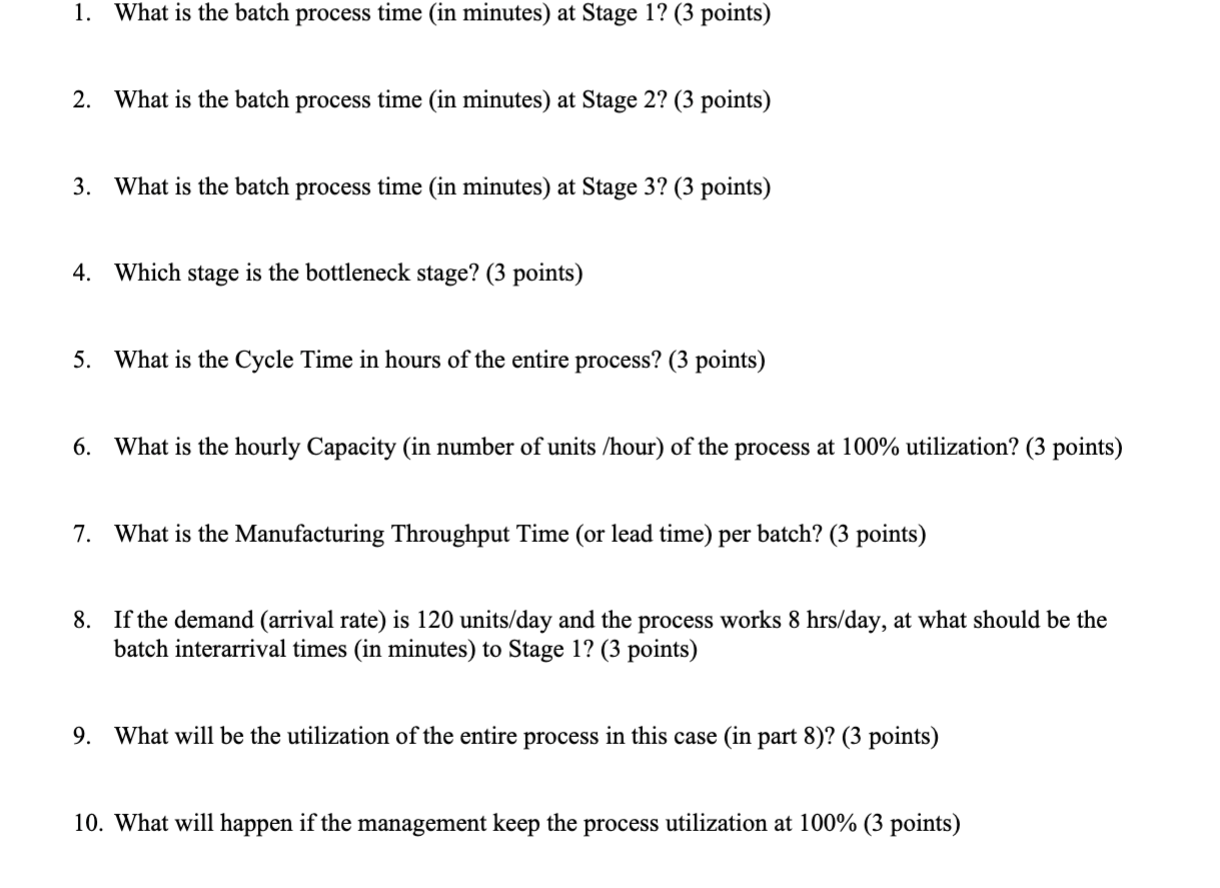 Only need the last three questions but the info