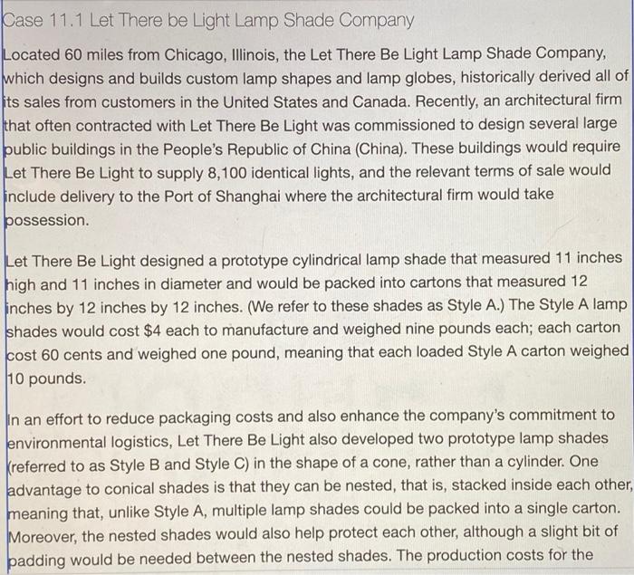 fill in the blanks on the excel sheet Case 11.1