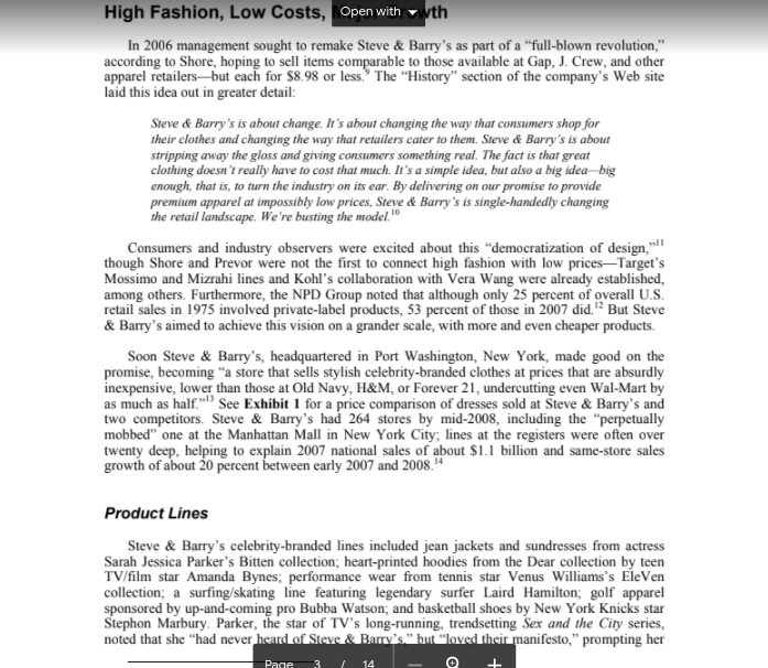 Are there elements of Steve and Barrys strategy