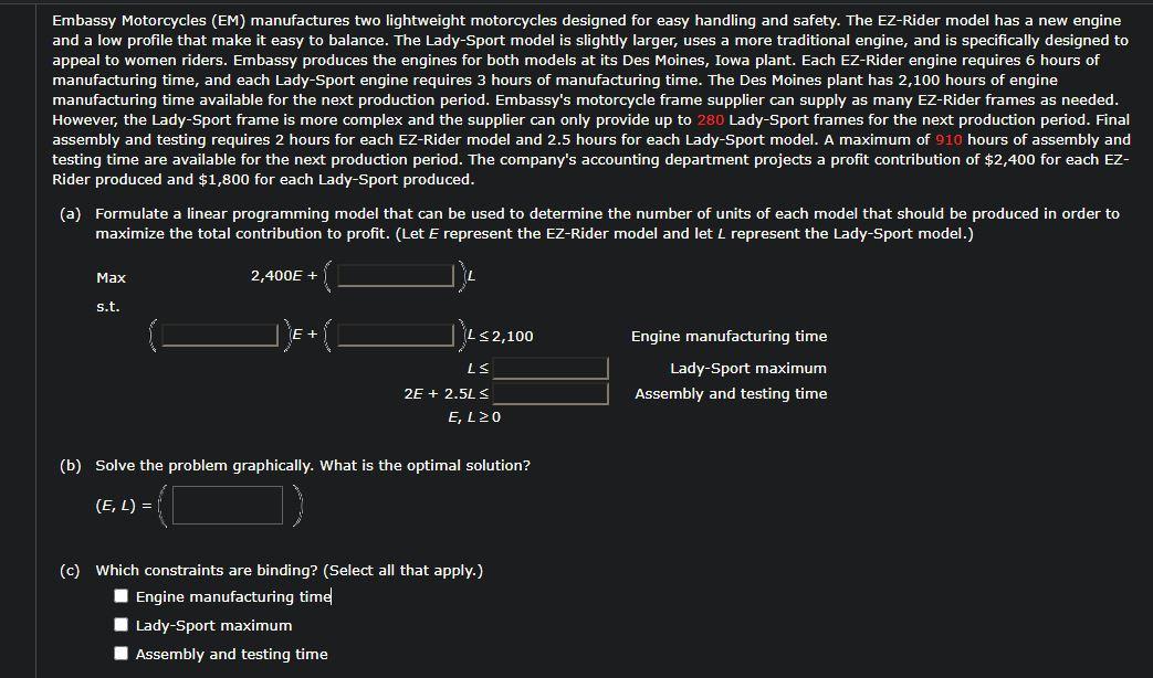 please show what the answers are Embassy