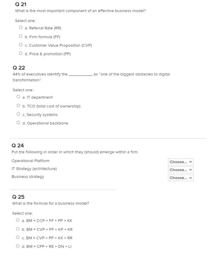Q 21 What is the most important component of an