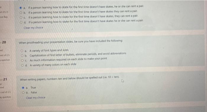 please answer now mot 25 a. If a person learning