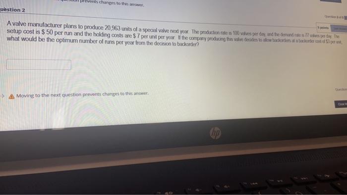 A valve manufacturer plans to produce 20,963