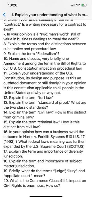 10:27 < 1. Explain your understanding of what is