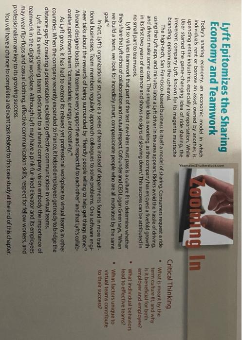 Lyft Epitomizes the Sharing Economy and Teamwork