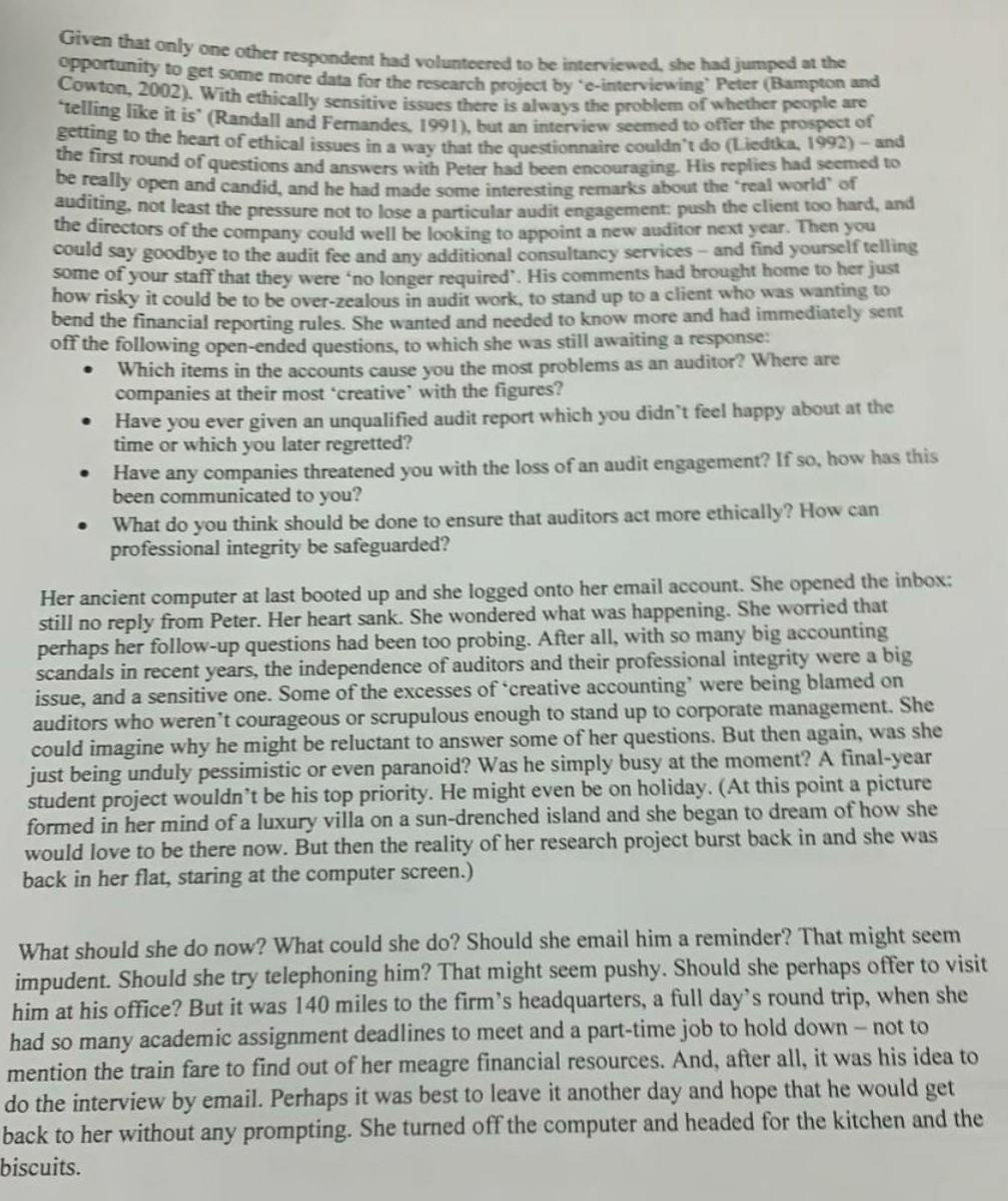 the case study. Humaida's research on auditing