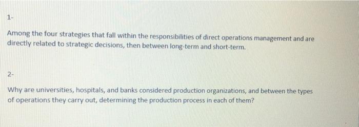 1 Among the four strategies that fall within the