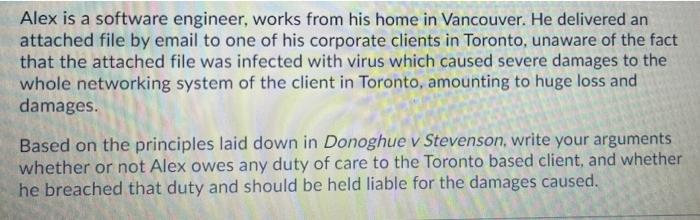 Alex is a software engineer, works from his home