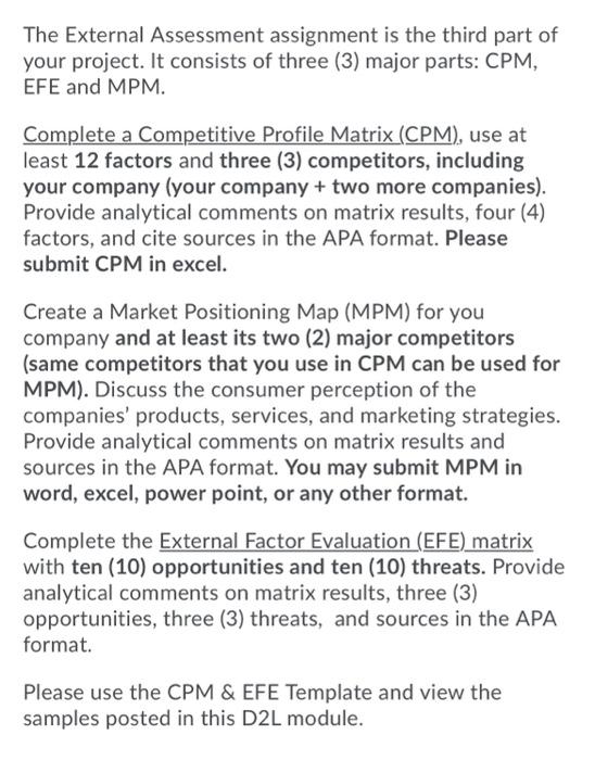 Complete EFE Matrix for ROKU with ten