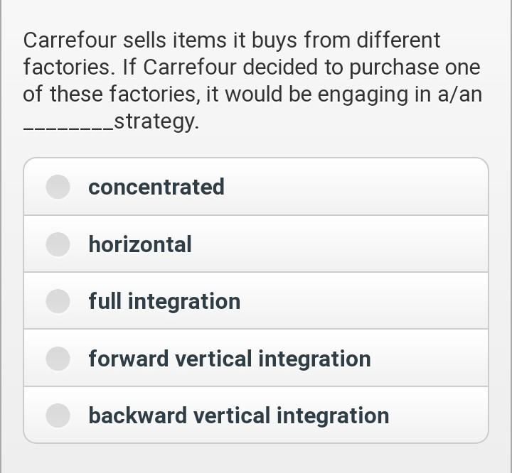 Carrefour sells items it buys from different