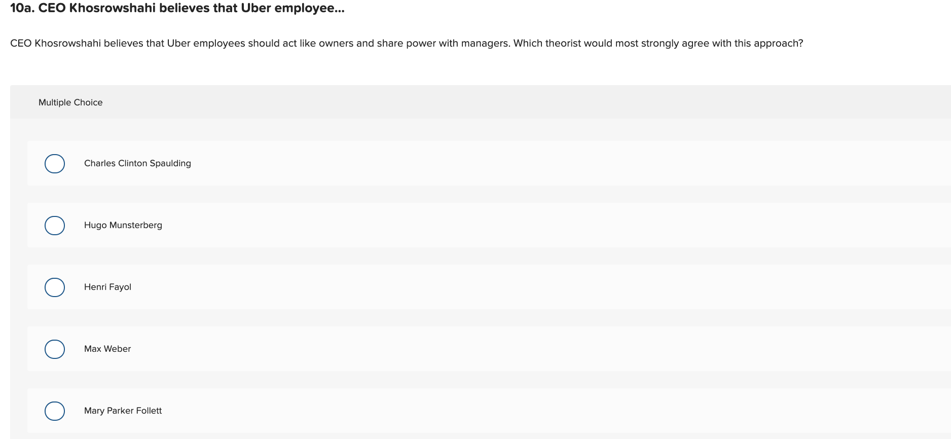 10a. CEO Khosrowshahi believes that Uber