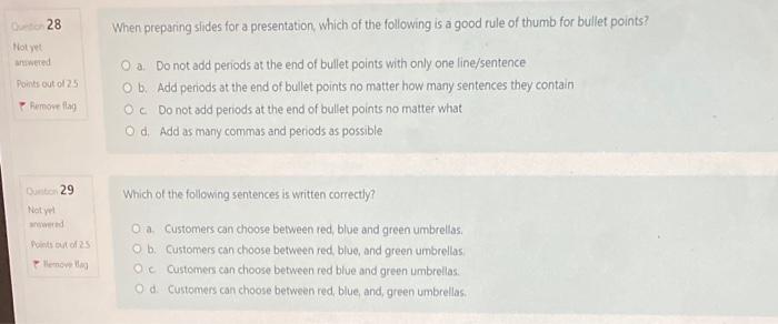 i need help now please 28 When preparing slides