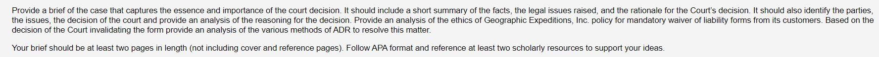 Provide a brief of the case that captures the