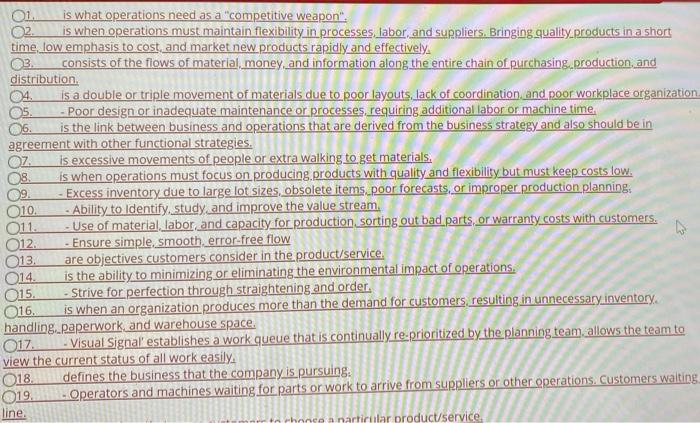 PLEASE match all terms with definitions 1.