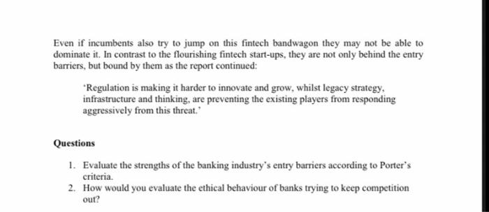 Case Study The barriers to entry into the retail