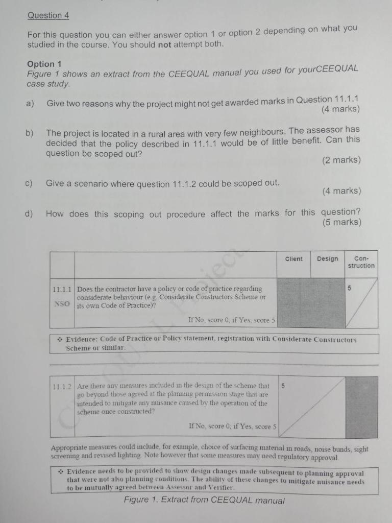 Question 4 For this question you can either