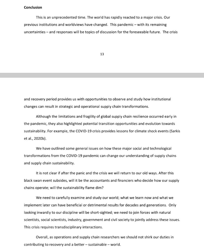 which view do you are best for supply chains