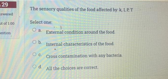 i need answer now,please fast 29 The sensory