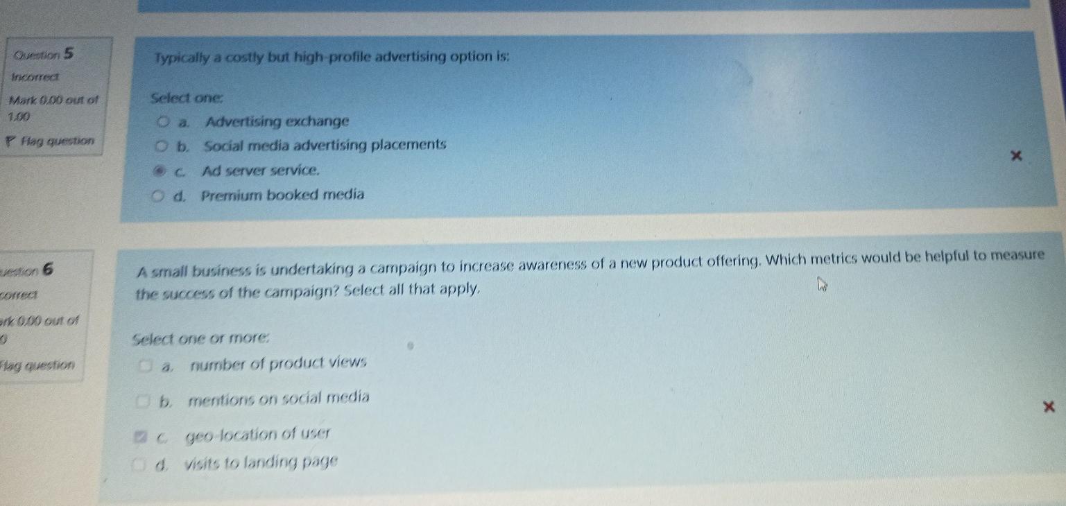 on 1 Once a user dicks on an advertisement, they