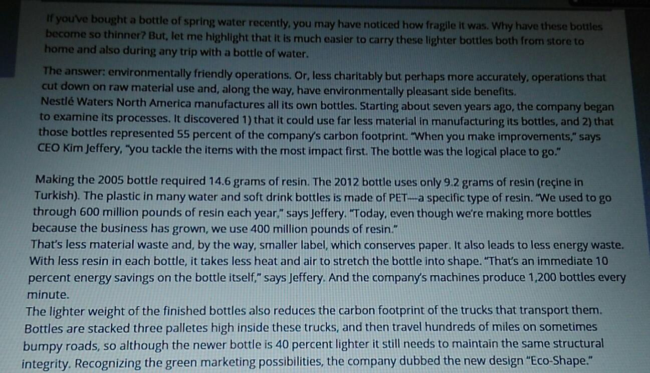 If youve bought a bottle of spring water