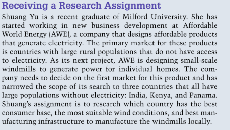 Receiving a Research Assignment Shuang Yu is a