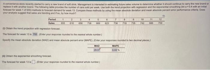 your analysis suggest that sales are teending and