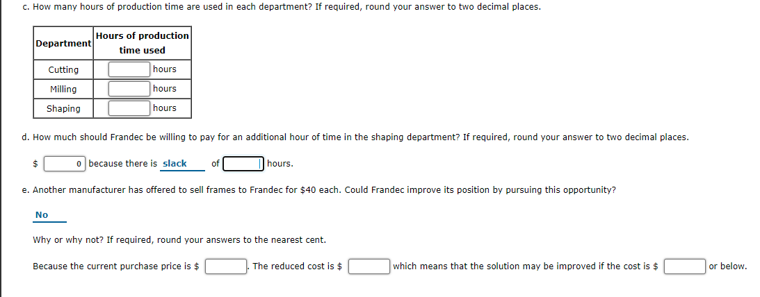 Problem 4-17 (Algorithmic) Frandec Company