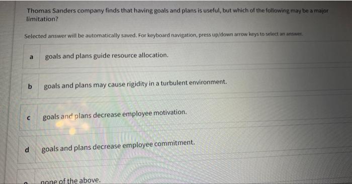 Thomas Sanders company finds that having goals