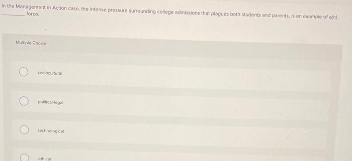 A supplier is an external stakeholder that