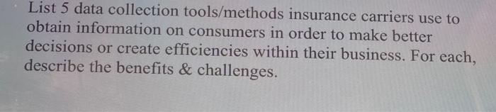 please answer correctly, thank you. List 5 data