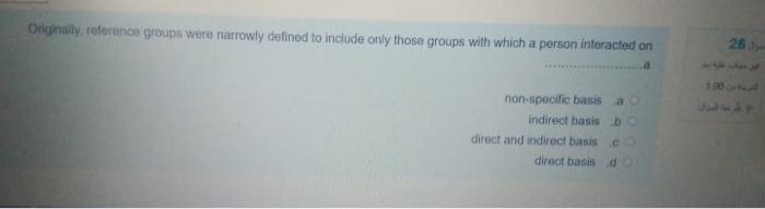 Originally reference groups were narrowly defined