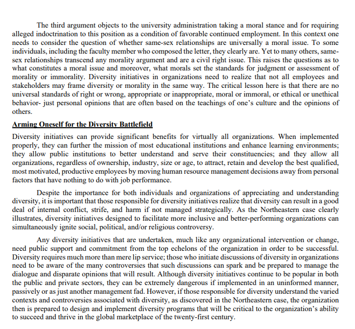 The Implementation of Diversity Initiatives: