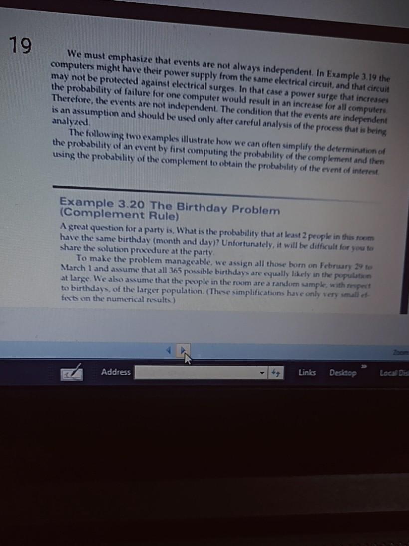 . m 19 We must emphasize that events are not