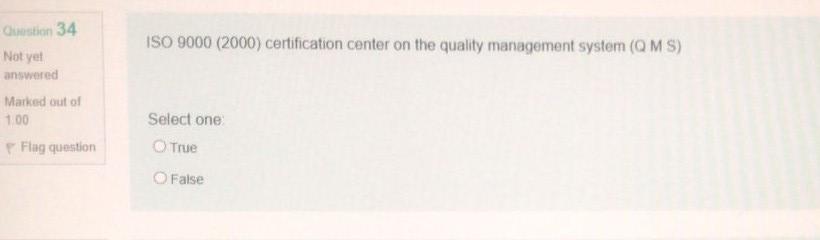 Gestion 34 ISO 9000 (2000) certification center