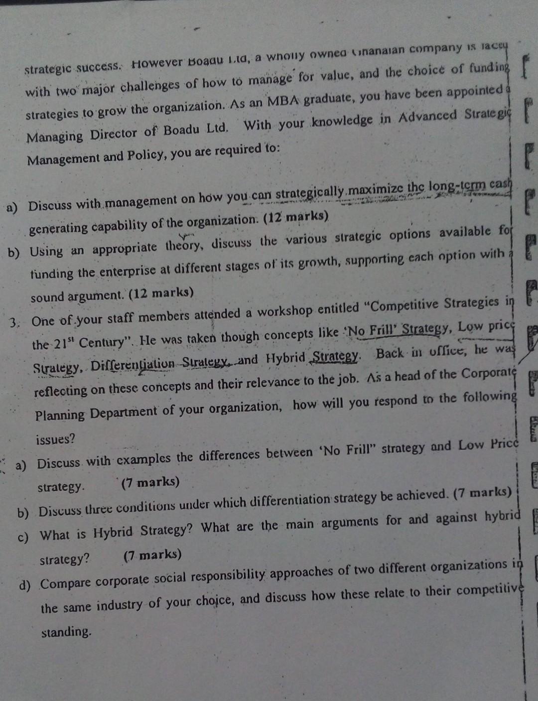 strategic success. However Boagu Ltd, a wholly