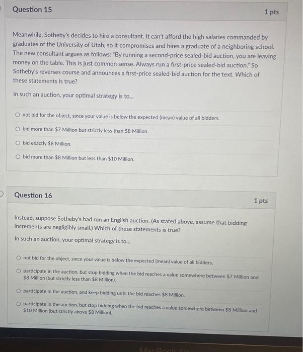 (Q14 - Q18) Sotheby's A recently discovered rare